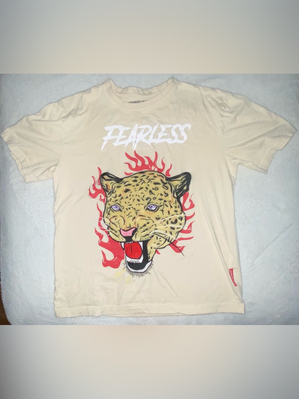 Members Only Leopard Graphic Tee - Cream